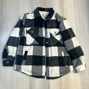 Women's Oversize Plaid Shirt Coat Shacket size small